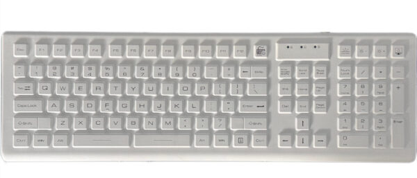 Klawiatura medyczna silikonowa RuggedKEY RKM-IK107BLOF